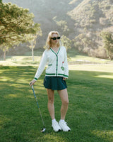 Emily Varsity Cardigan - Golf