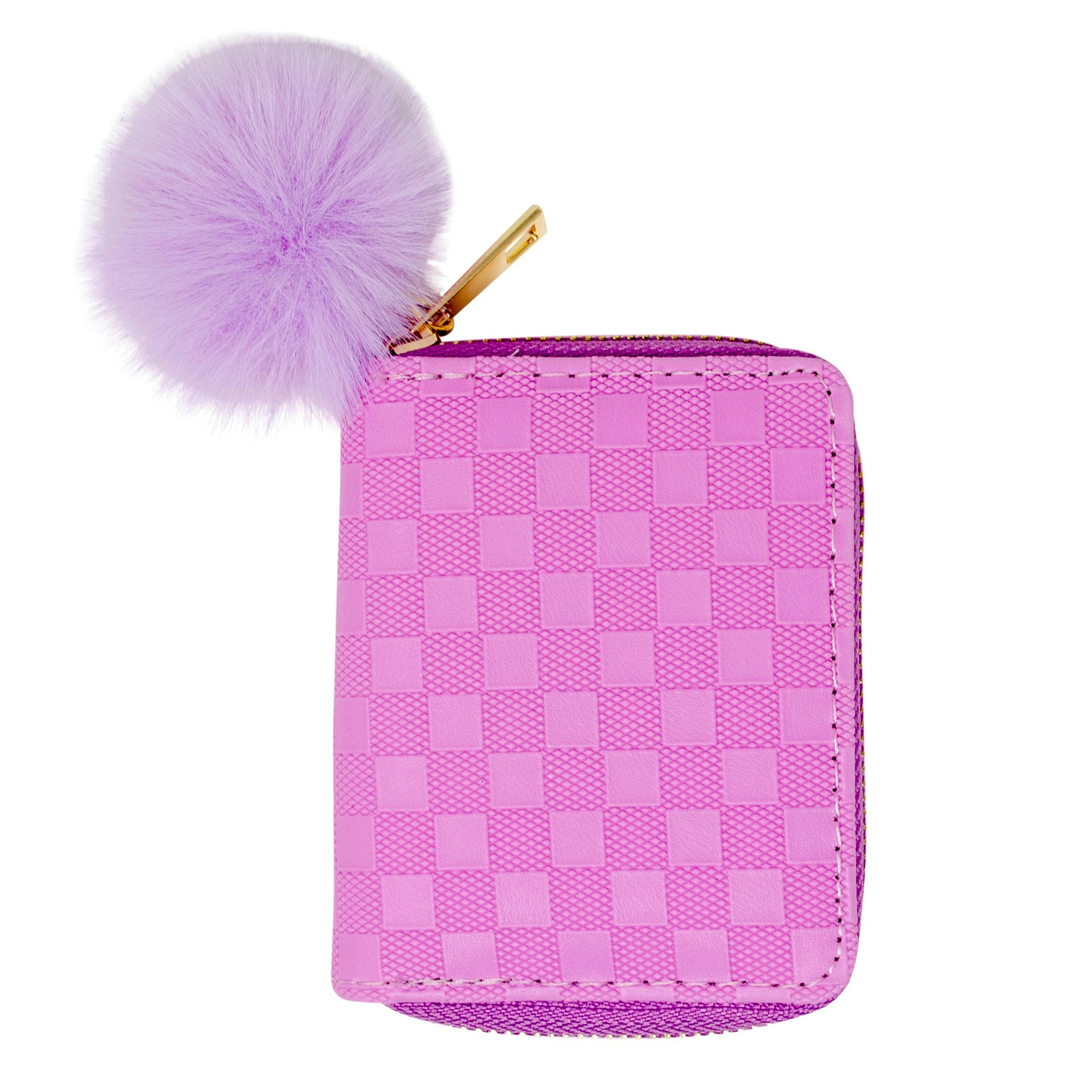 Checker Canvas Full Zip 2-Fold Wallet