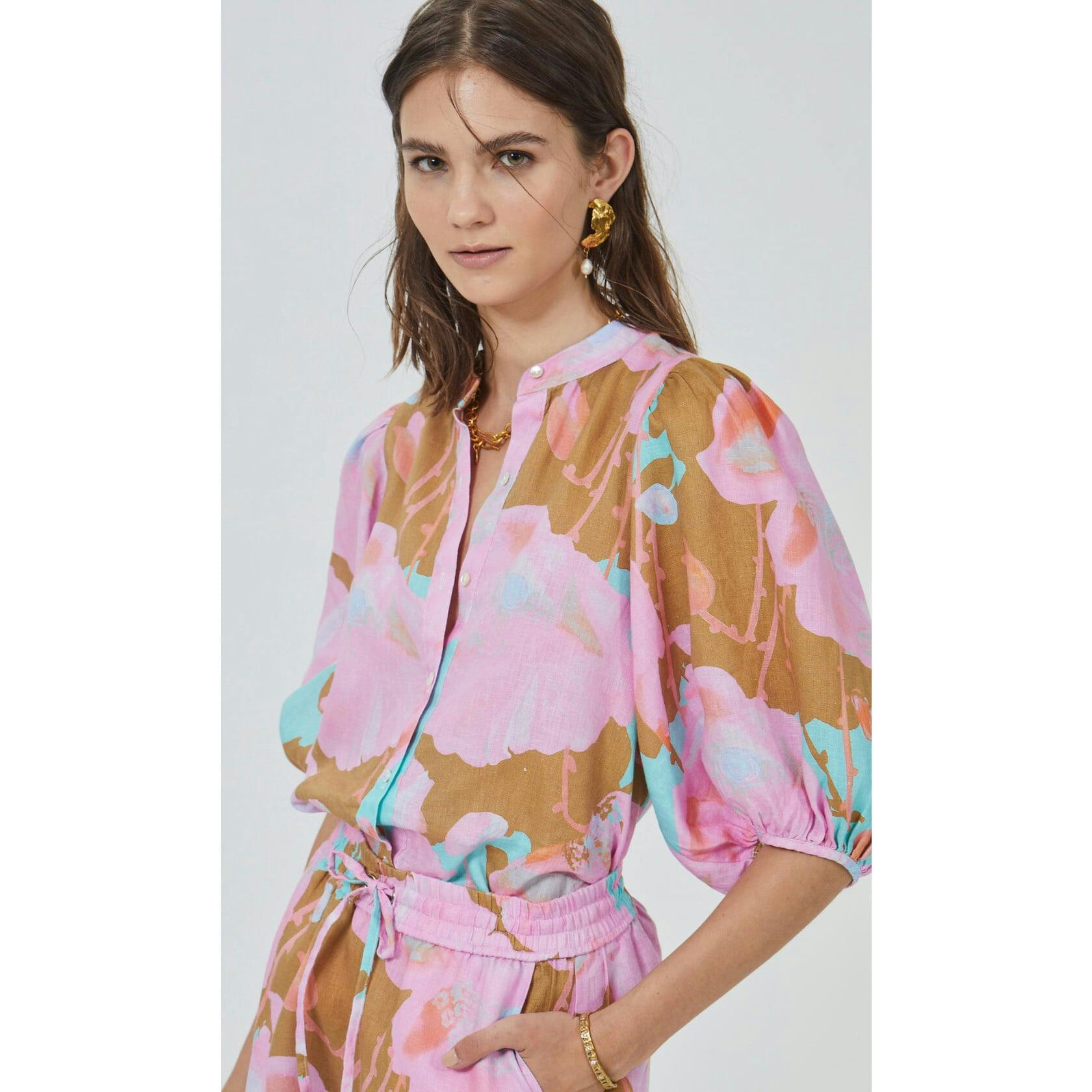Bubble Linen Shirt - Aquarela