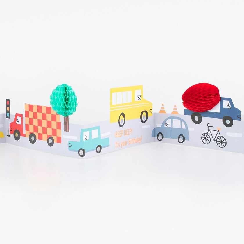 Transport Concertina Birthday Card