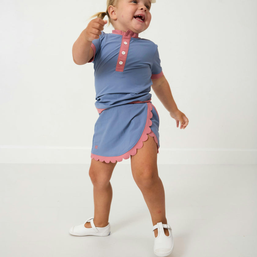 Girls Scalloped Skort