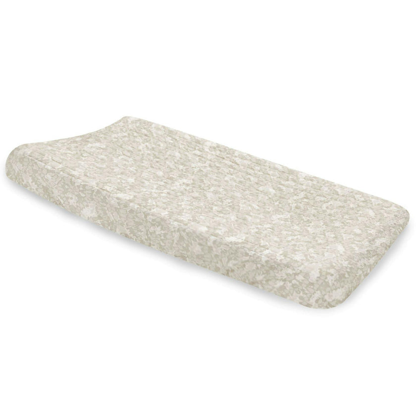 Willow Neutral Batik Cotton Quilted Change Pad Cover