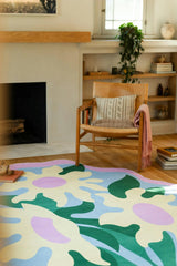 Colorful Wavy Flower Rug by Maggie Stephenson