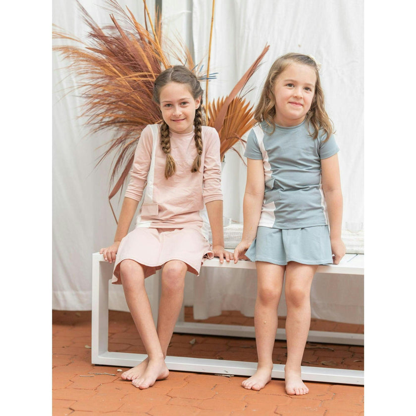 Girls Color-Block Pocket Skirt