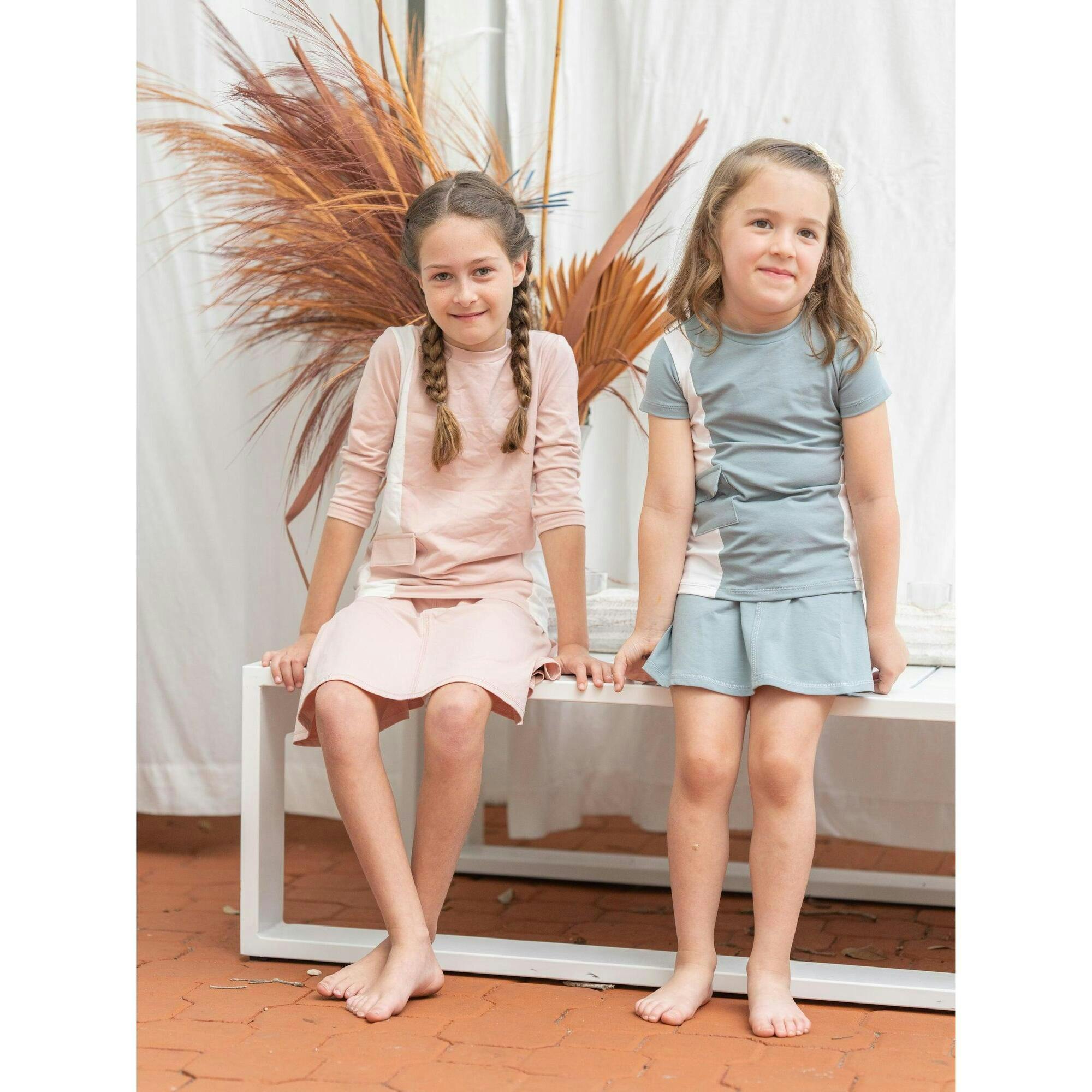 Girls Color-Block Pocket Skirt