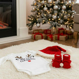 Baby Christmas Red Santa Hat Gift Set