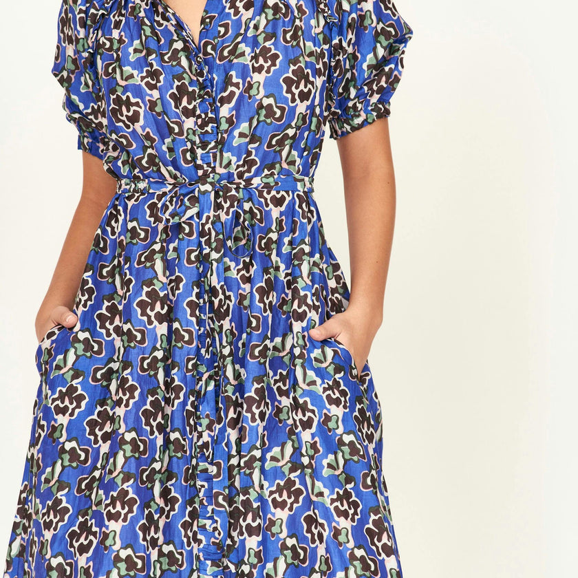 Somerset Dress in Lapis Wildflower