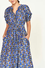 Somerset Dress in Lapis Wildflower