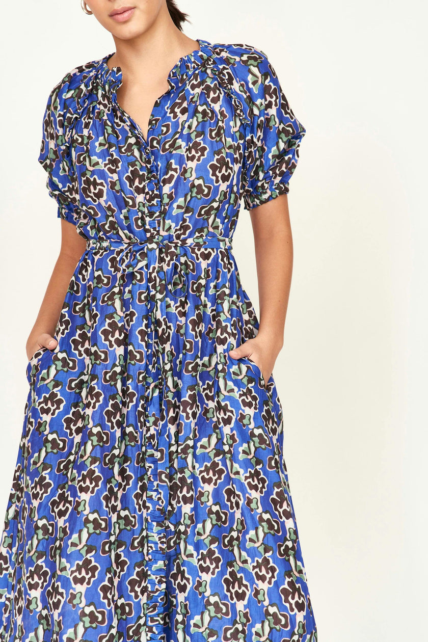 Somerset Dress in Lapis Wildflower