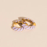 Color Chunky Rounded Huggie Hoop Earrings
