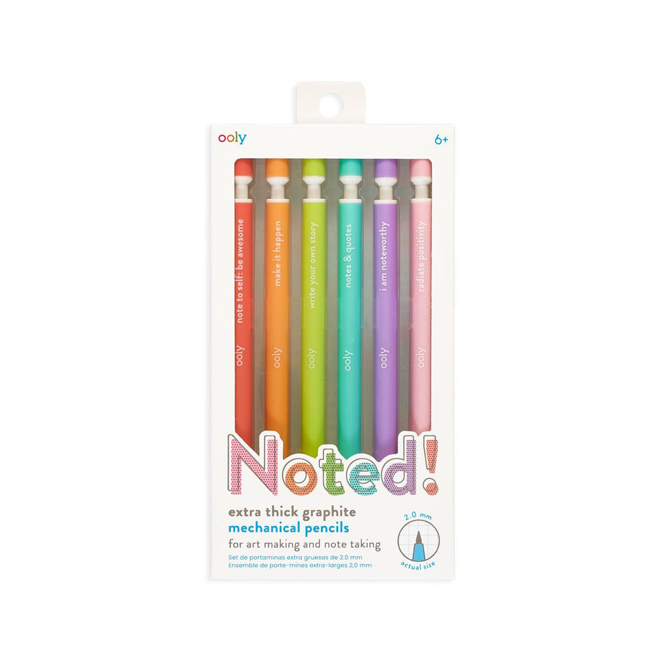 Noted! Graphite Mechanical Pencils - Set of 6