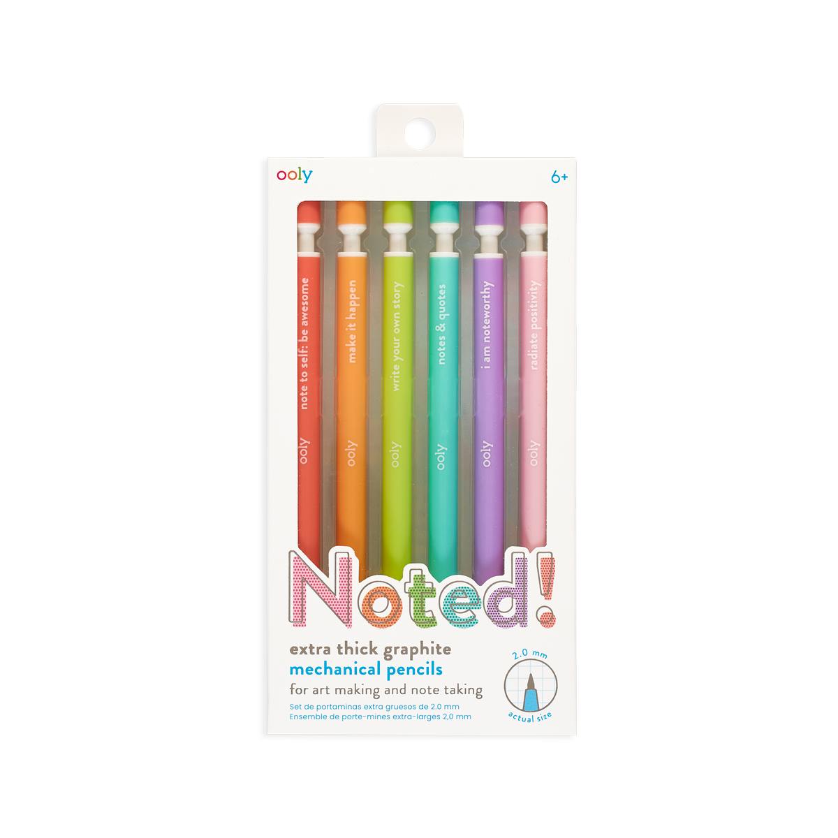 Noted! Graphite Mechanical Pencils - Set of 6