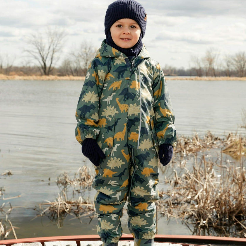 Baby Mid-Season One-Piece Outerwear With Hat