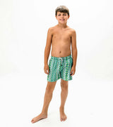 boy swim shorts abstract green