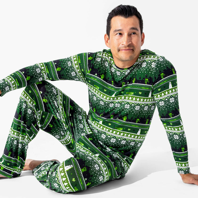Minecraft: Creeper Holiday Bamboo Men's Pajama Set