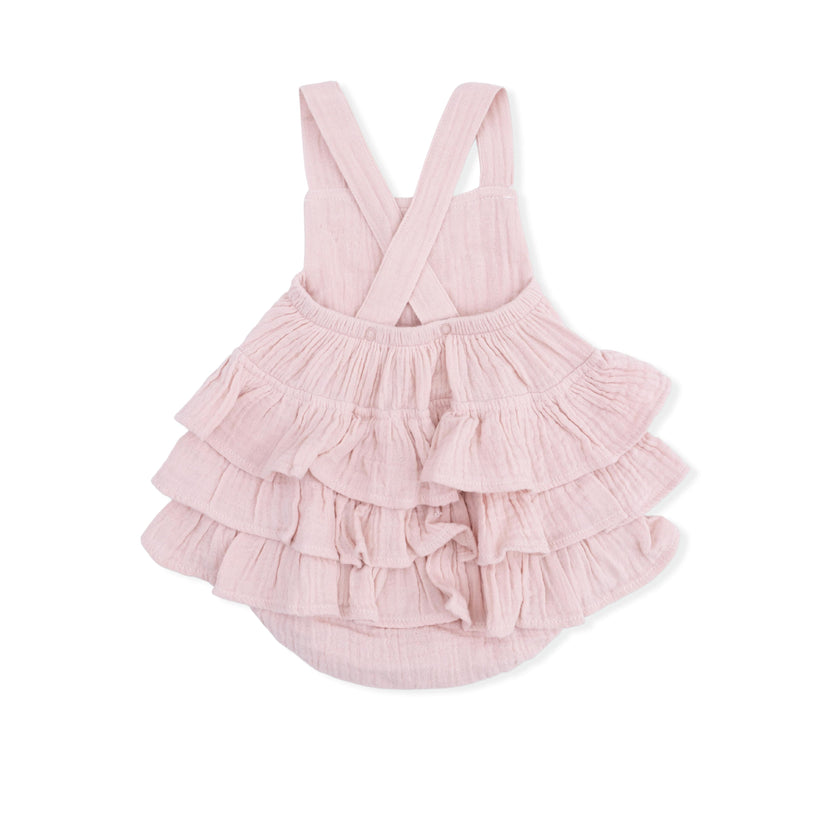 Solid Muslin Lotus - Ruffle Sunsuit