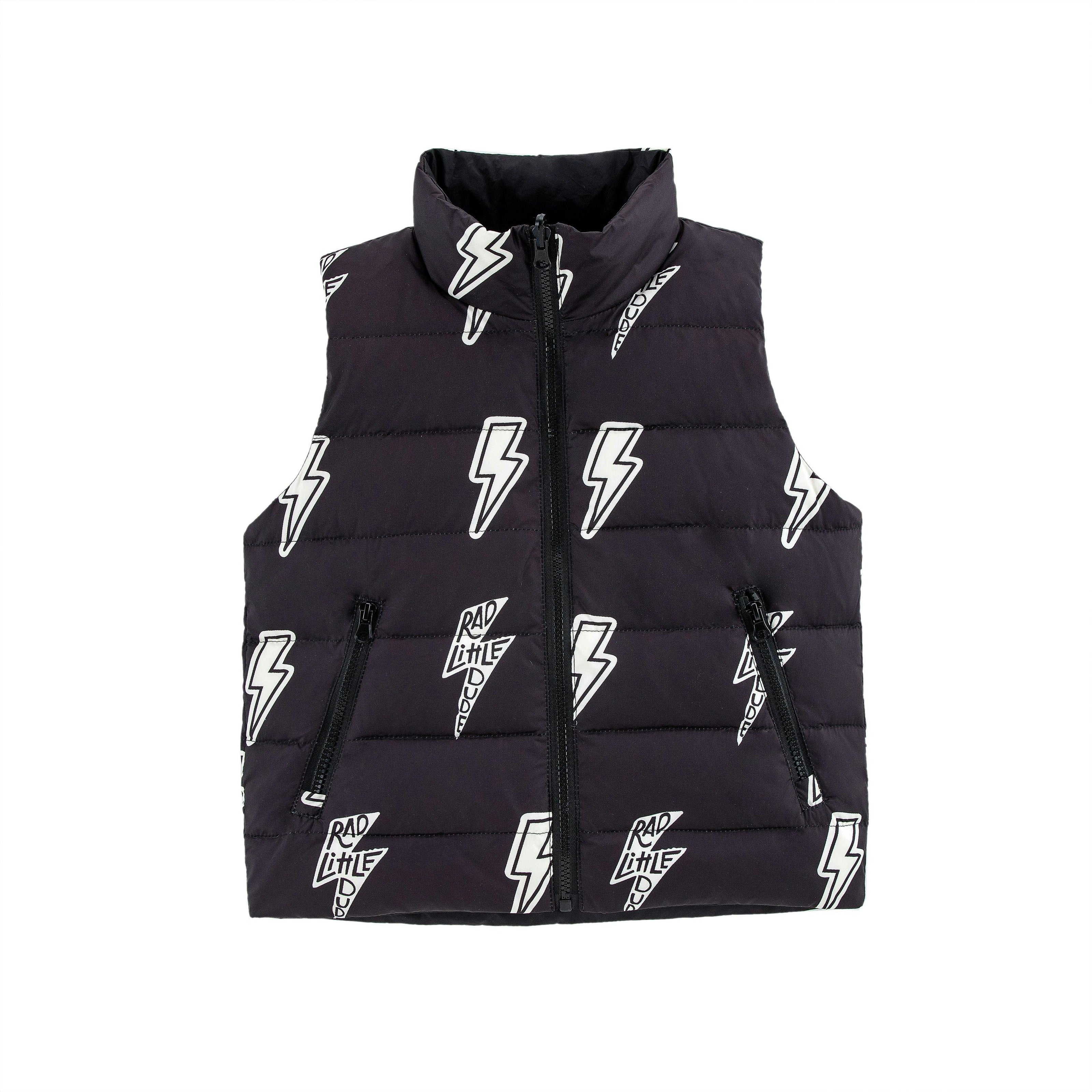 Casey Reversible Down Vest, Black
