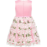 Margarita Embroidered Tulle And Satin Occasion Party Dress