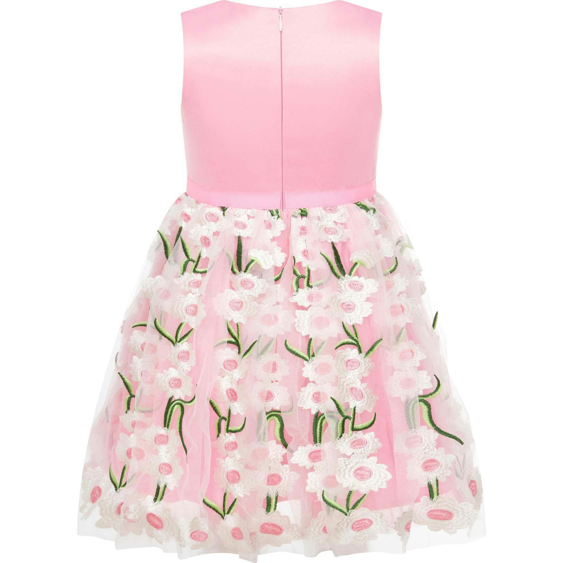 Margarita Embroidered Tulle And Satin Occasion Party Dress