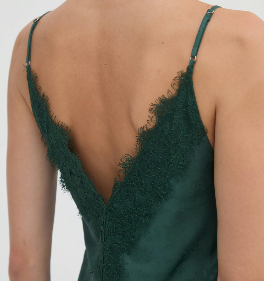 The Sylvane Top - Jadeite Floral Jacquard