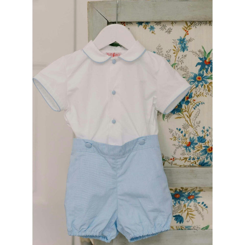 Nicky Hilton x La Coqueta Blue Stripe Chasen Baby Boy Set