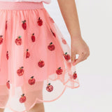 Apple Sequin Scalloped Tutu