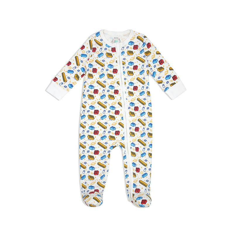 Creative Blocks Zip-up Baby Bodysuit