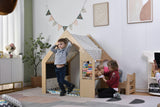 Flair | Indoor Wooden Playhouse with Desk, Chair & Chalkboard for Toddlers and Kids