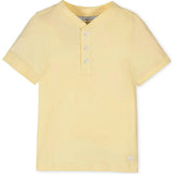 Organic Short Sleeve Henley Tee, Yellow