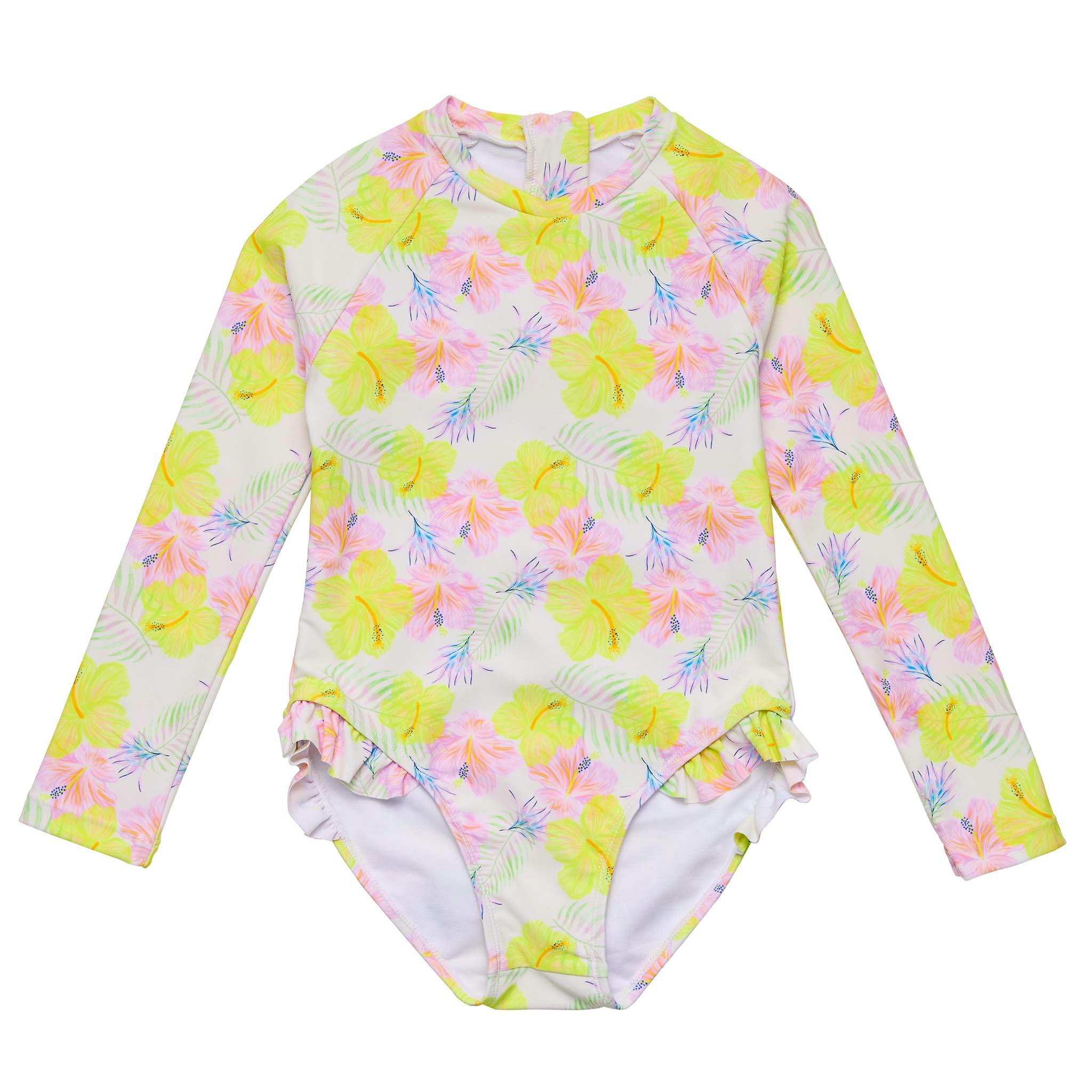 Aloha Vacay Recycled Leg Frill Surf Suit