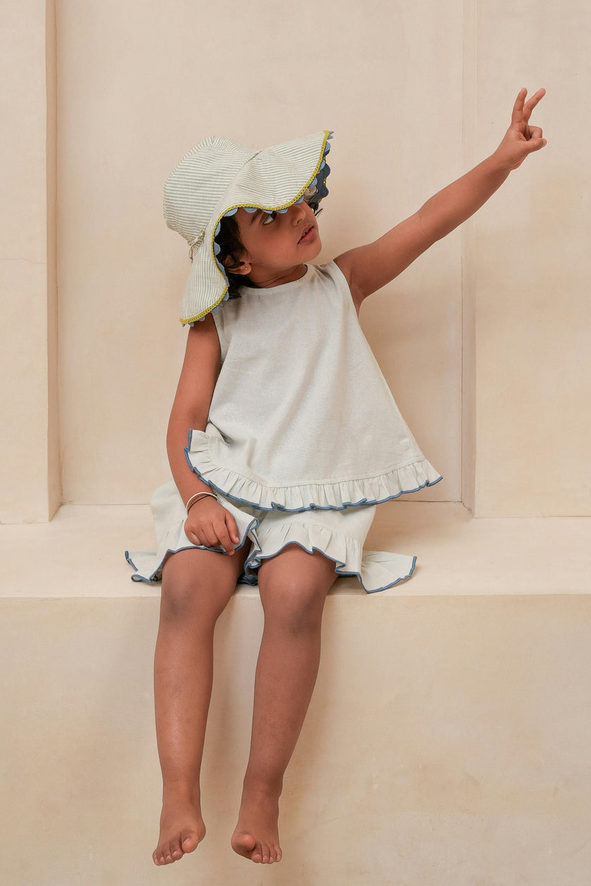 Shorts and Top Set Pastel Blue