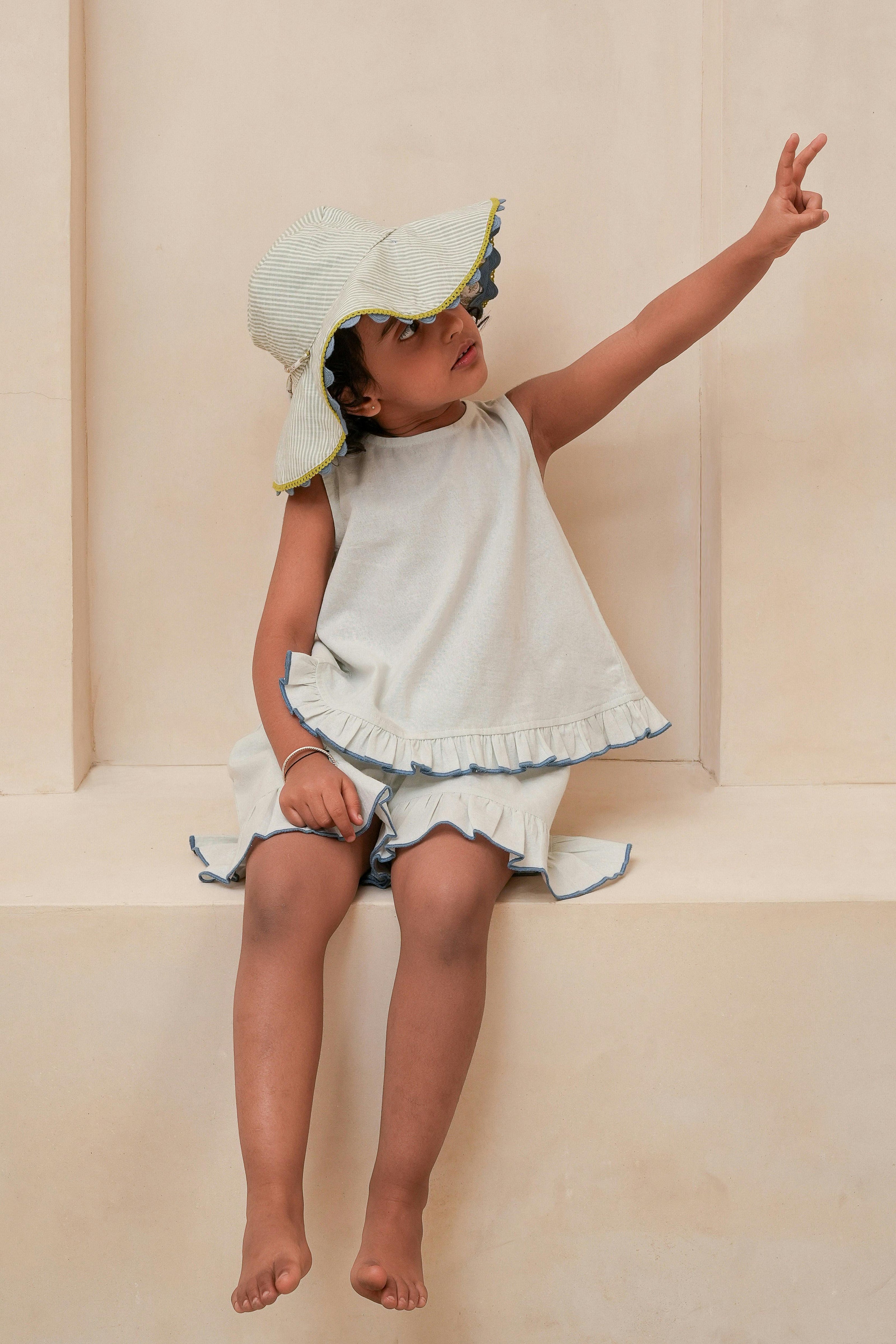 Shorts and Top Set Pastel Blue