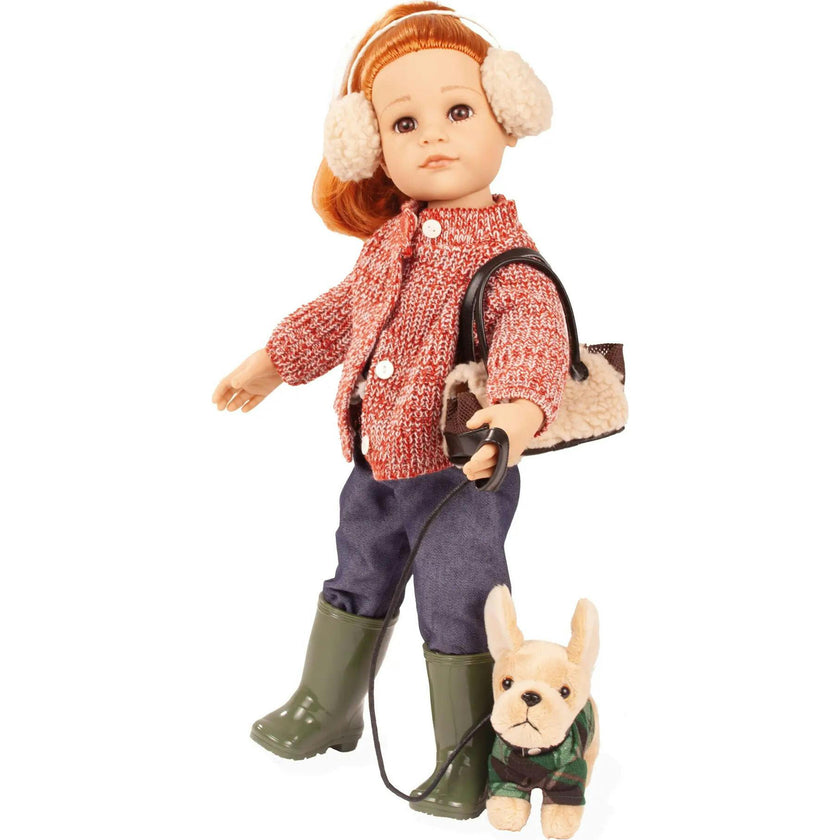 Gotz Hannah & Her – 19.5" Poseable Hard‑Vinyl Standing Doll with Washable Red Hair