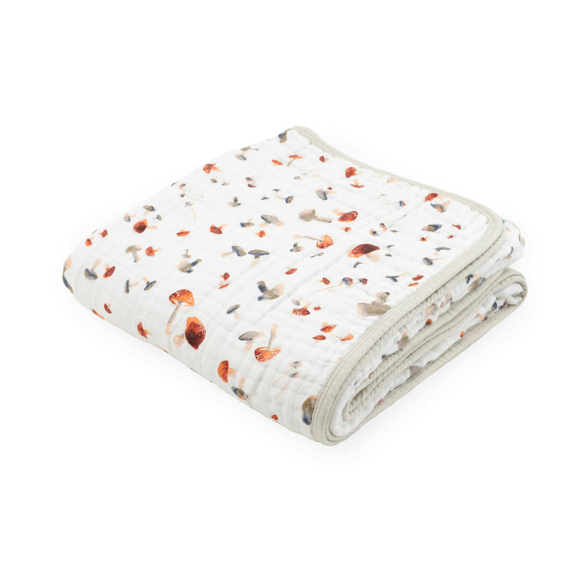 Original Cotton Muslin Quilt - Mushrooms