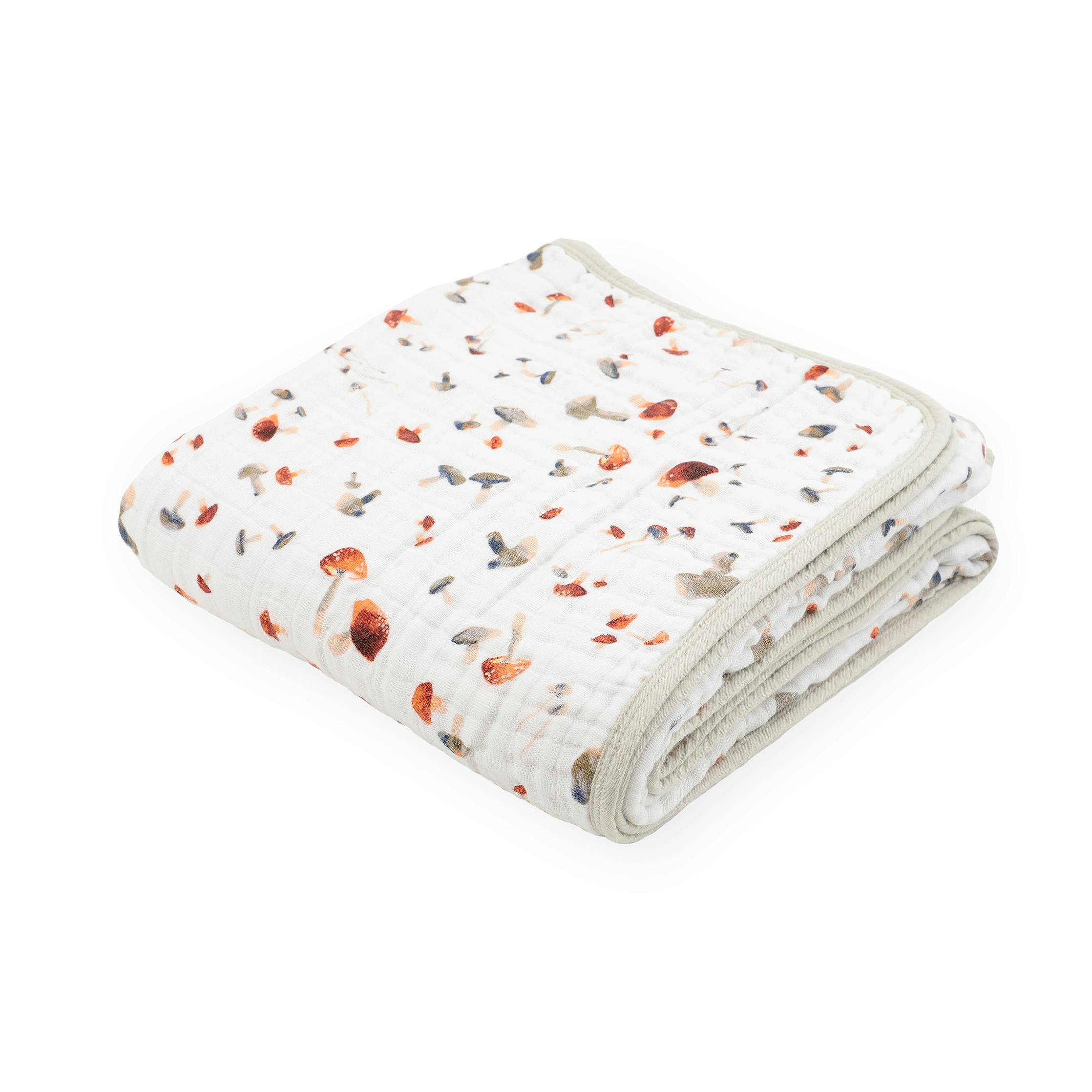 Original Cotton Muslin Quilt - Mushrooms