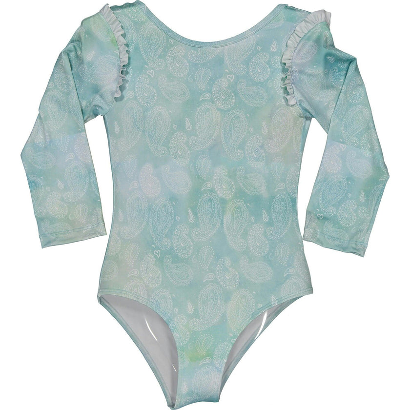 Special Tie-Dye Rash Guard One Piece Swimsuit, Multi