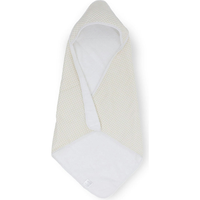 Infant Hooded Towel - Tan Gingham