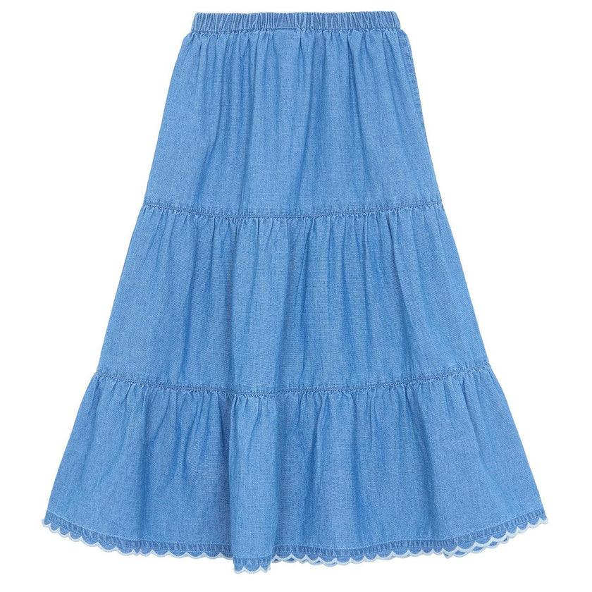 BONTON Celine Chambray Maxi Skirt - Chambray