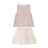 Pink Lace Skirt Set