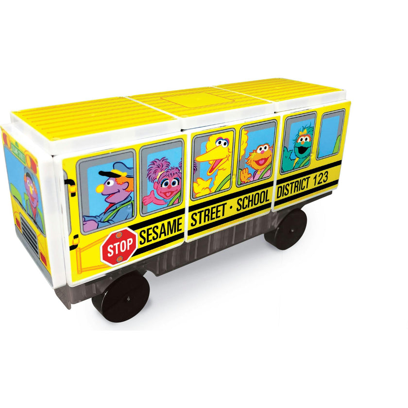 Sesame Street School Bus Magnetic tiles Structures