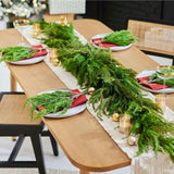 Real Touch Winter Greenery with Cypress, Norfolk & Pine Christmas Long Centerpiece Table Large Runner Swag
