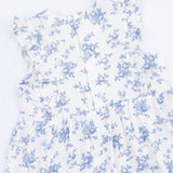 Baby Blue Vines Floral - Ruffle Bodysuit Dress