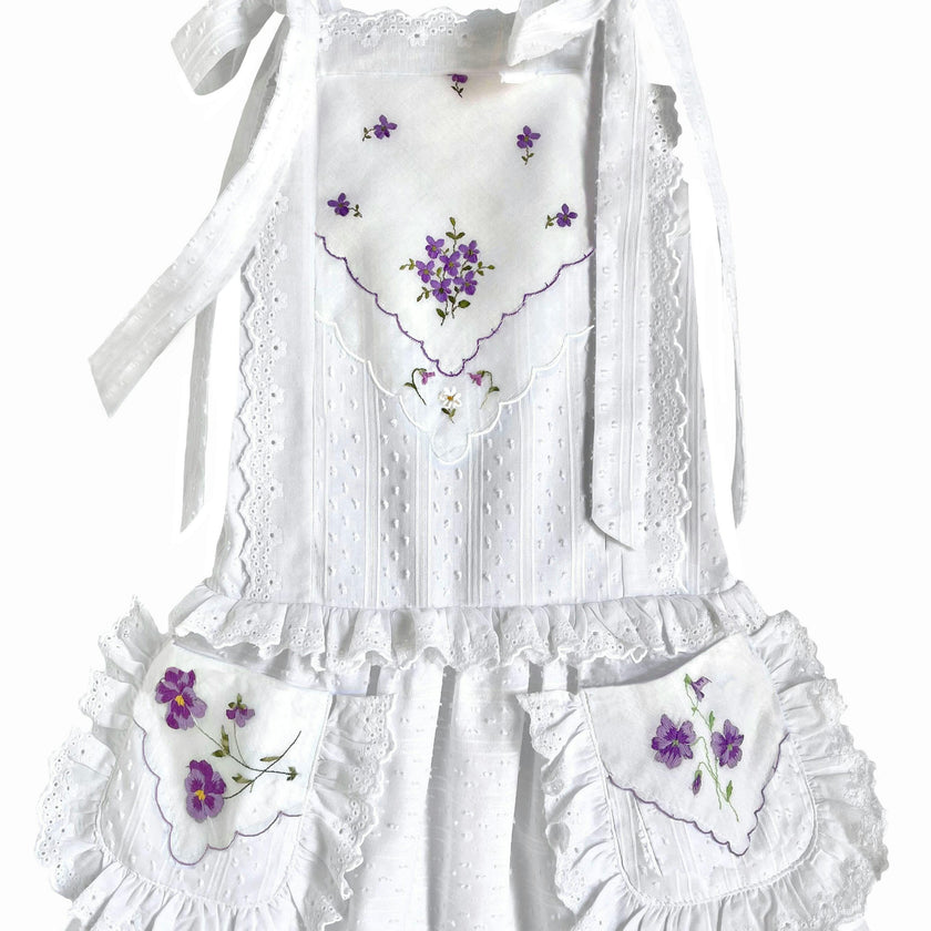 6y Drop-Waist Handkerchief Dress - Dancing Purple Violets