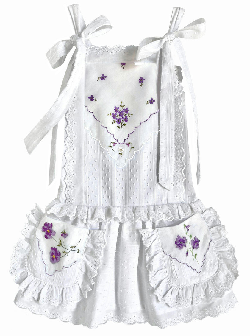 6y Drop-Waist Handkerchief Dress - Dancing Purple Violets