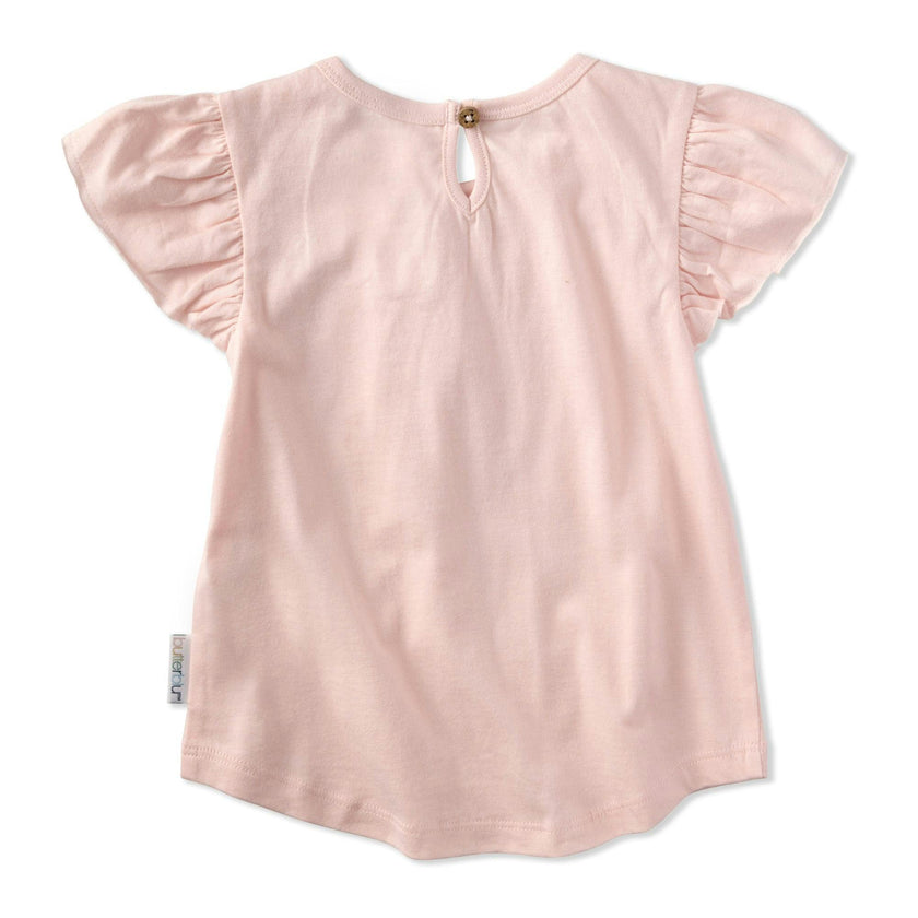 ROSE 5-Pack Ruffle Shoulder Short Sleeve T-shirts