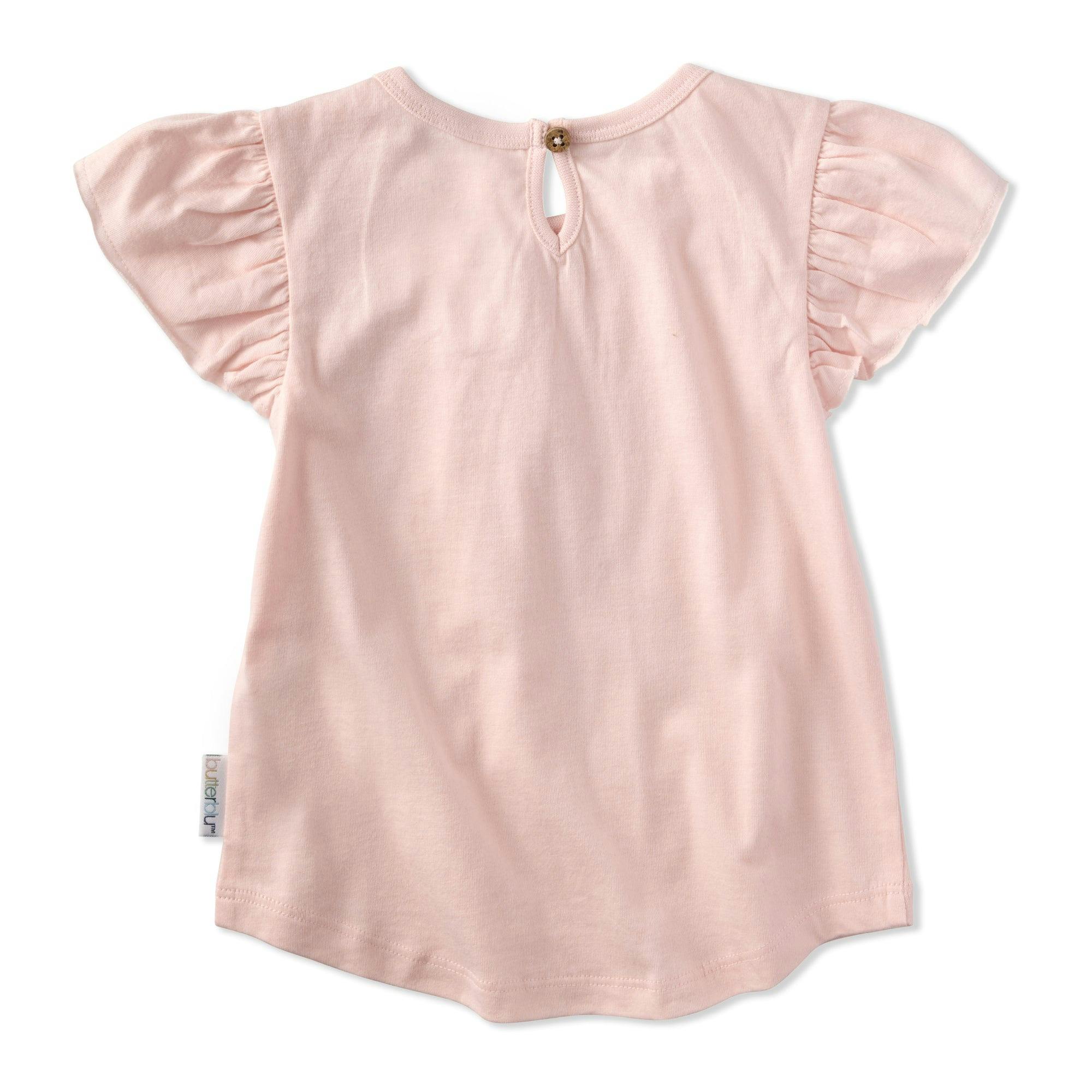 ROSE 5-Pack Ruffle Shoulder Short Sleeve T-shirts
