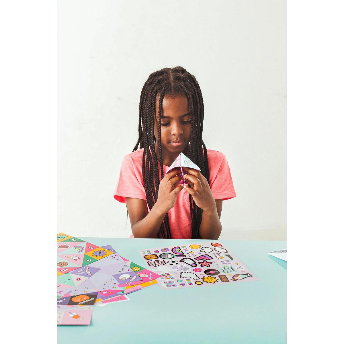 DIY Fortune Tellers Activity Kit - 24 Designs - 2 Sticker Sheets