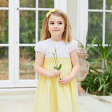 Rose Hand Smocked Dress in Lemon