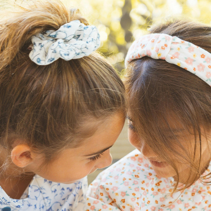 Hair Scrunchies  Set of 2 | Organic Cotton | Lille Cottage Club