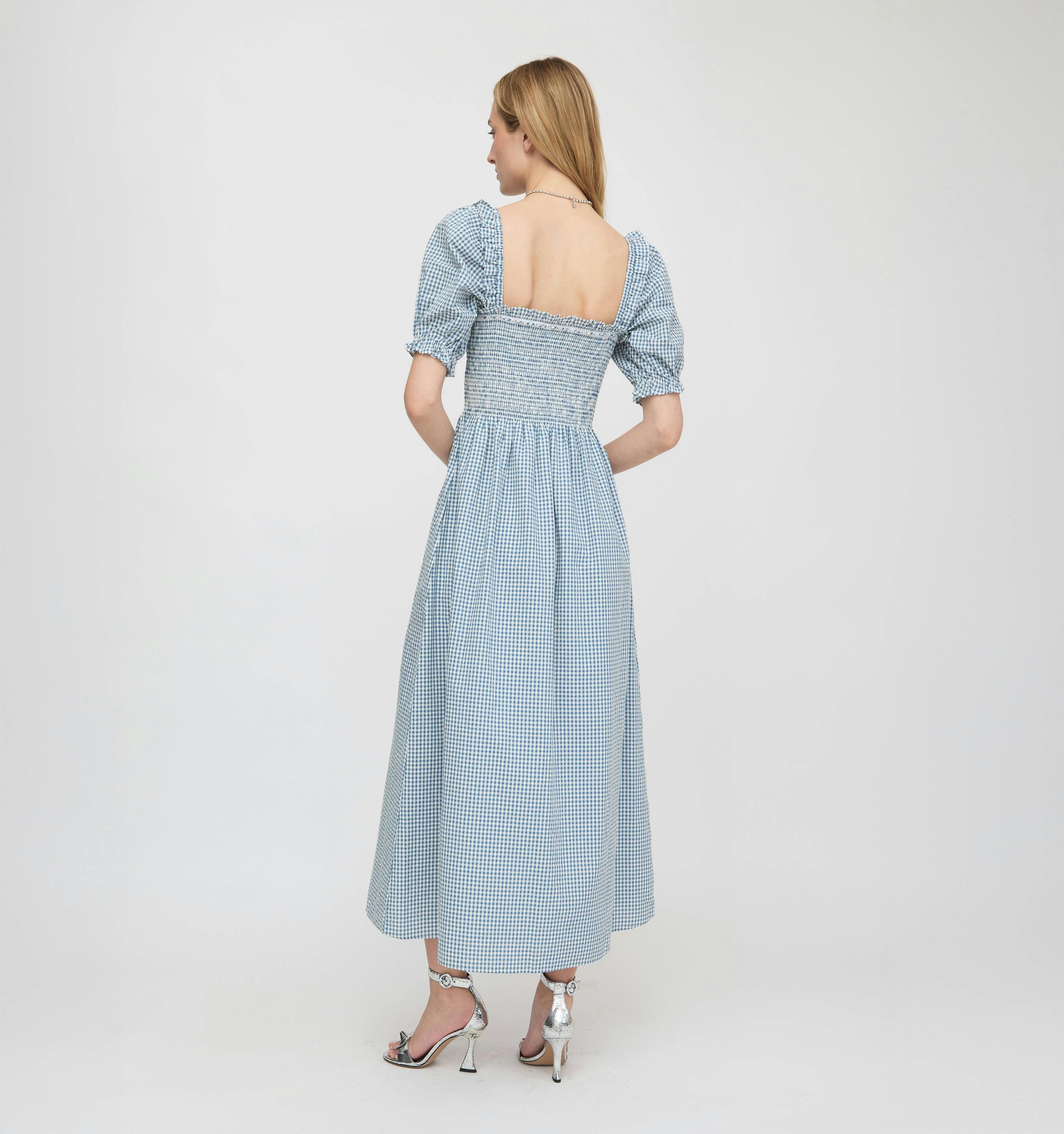 The Scarlett Nap Dress - Lagoon Gingham